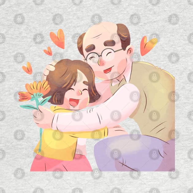 Grandpa Little Girl by Mako Design 